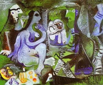 Déjeuner sur l’herbe Après Manet 1961 cubisme Pablo Picasso Peinture à l'huile